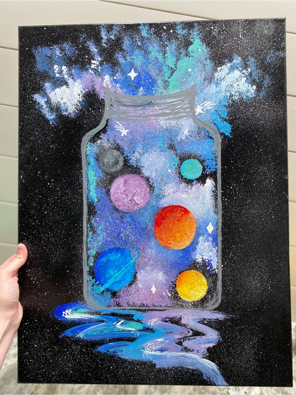 Galaxy Jar Canvas Art - Multicolor - Picture 2 of 4